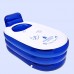 Bathtubs Freestanding Inflatable Blue Adult Thicker Children's Folding Independent airbag Soft and Comfortable Zipper Warm - B07H7J7N7B